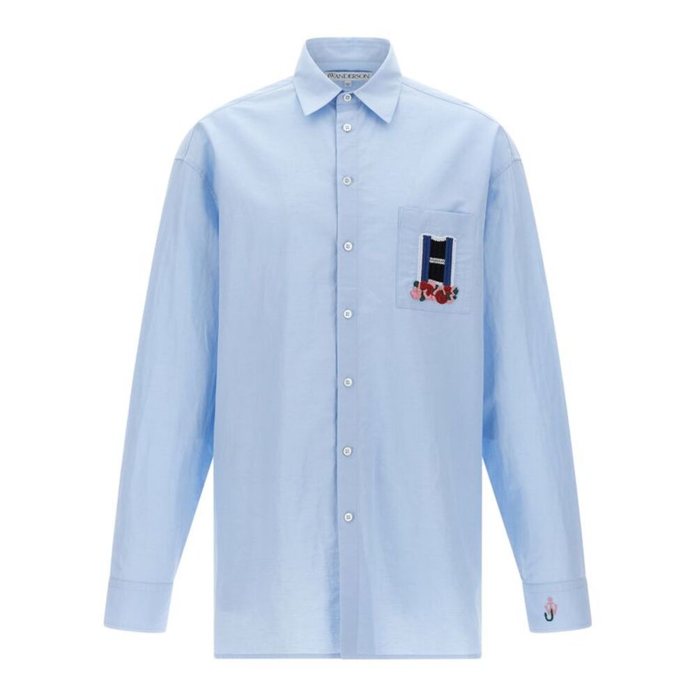 J.W.Anderson Blue Linen Men's Blouse